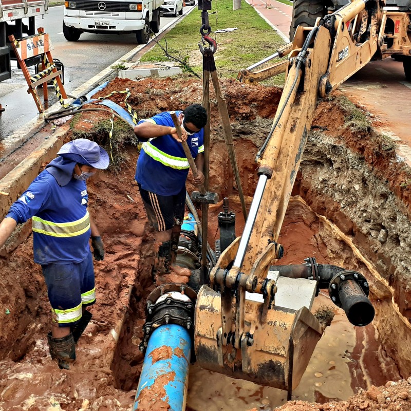 O Serviço de Abastecimento de Água e Esgoto constrói nova rede de esgoto na  comunidade de Departamento