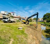 Saae-Sorocaba executa limpeza e manutenção preventiva do Reservatório de Detenção de Cheias (RDC) Parque dos Italianos