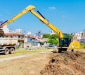 Saae-Sorocaba faz limpeza e manutenção preventiva do Reservatório de Detenção de Cheias (RDC) Parque dos Italianos